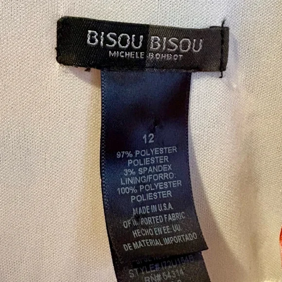 Bisou Bisou Vibrant Bright Multicolor Floral Cocktail Formal Dress size 12 - Picture 3 of 5